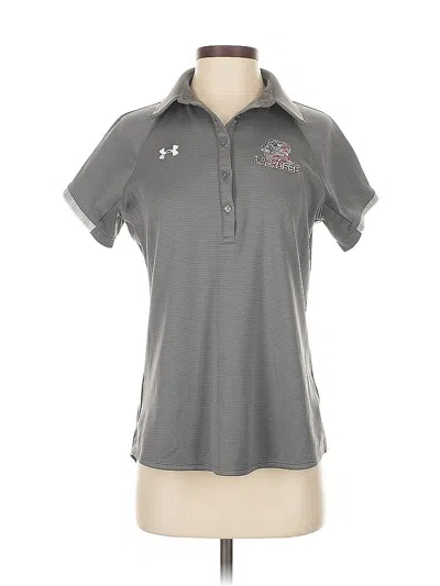 Pre-owned Under Armour Short Sleeve Polo Shirt In Gray