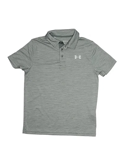Pre-owned Under Armour Kids' Short Sleeve Polo Shirt In Gray