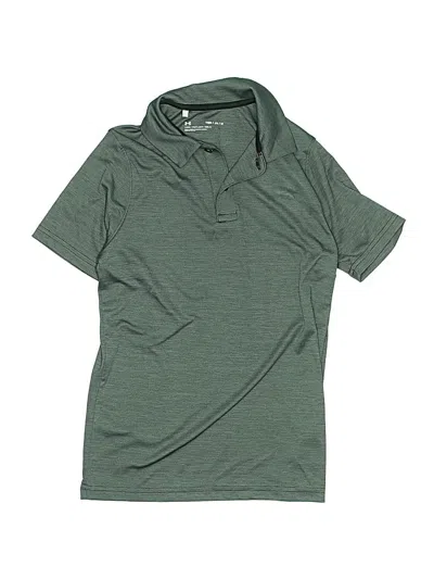 Pre-owned Under Armour Kids' Short Sleeve Polo Shirt In Green