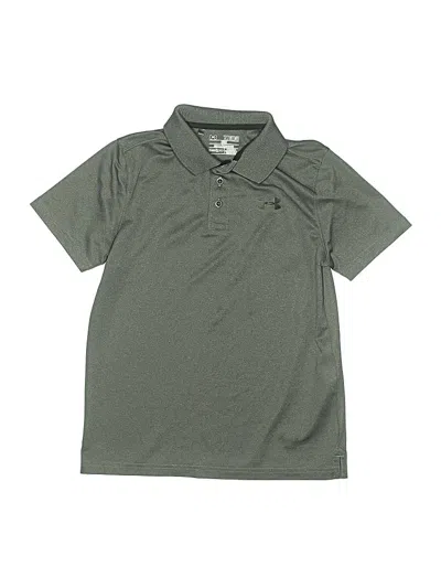 Pre-owned Under Armour Kids' Short Sleeve Polo Shirt In Green