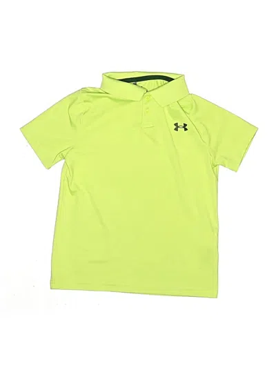 Pre-owned Under Armour Kids' Short Sleeve Polo Shirt In Green