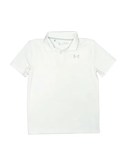 Pre-owned Under Armour Kids' Short Sleeve Polo Shirt In Ivory