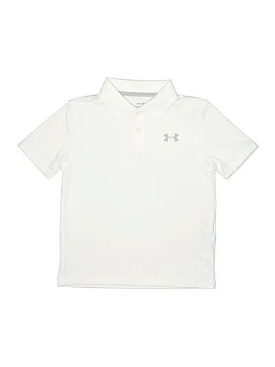 Pre-owned Under Armour Kids' Short Sleeve Polo Shirt In Ivory