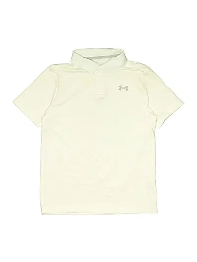 Pre-owned Under Armour Kids' Short Sleeve Polo Shirt In Ivory