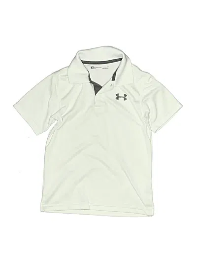 Pre-owned Under Armour Kids' Short Sleeve Polo Shirt In Ivory