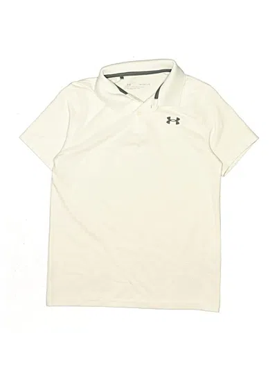 Pre-owned Under Armour Kids' Short Sleeve Polo Shirt In Ivory