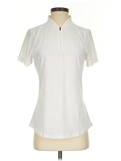Pre-owned Under Armour Short Sleeve Polo Shirt In Ivory