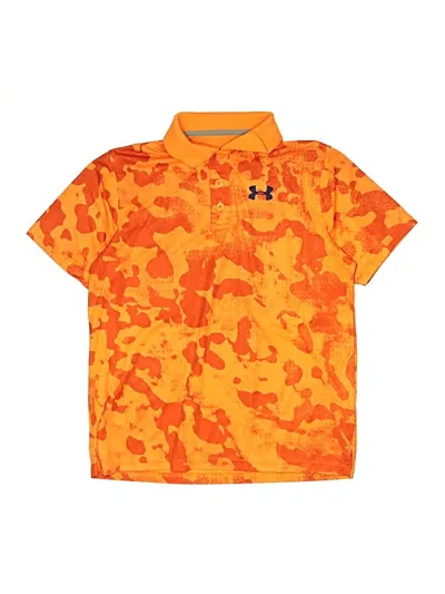 Pre-owned Under Armour Kids' Short Sleeve Polo Shirt In Orange