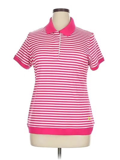 Pre-owned Under Armour Short Sleeve Polo Shirt In Pink