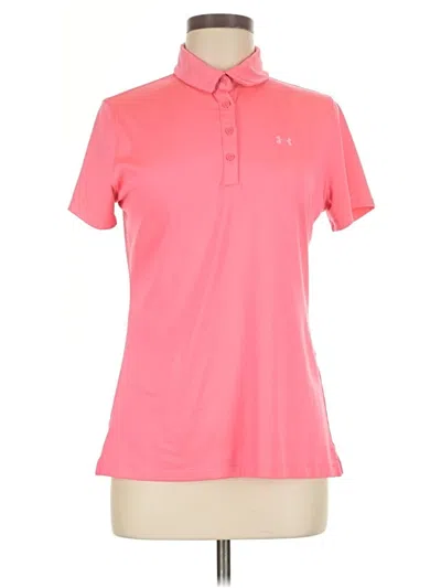 Pre-owned Under Armour Short Sleeve Polo Shirt In Pink