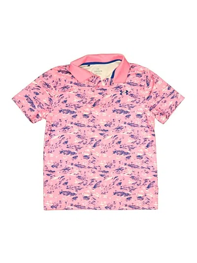 Pre-owned Under Armour Kids' Short Sleeve Polo Shirt In Pink