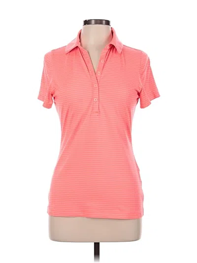 Pre-owned Under Armour Short Sleeve Polo Shirt In Pink