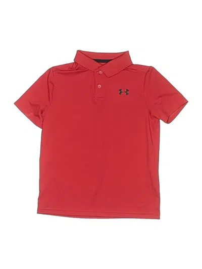 Pre-owned Under Armour Kids' Short Sleeve Polo Shirt In Red