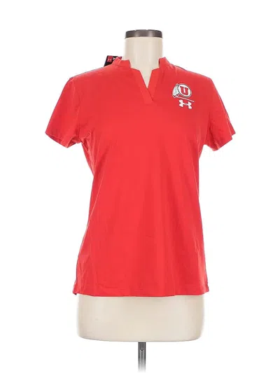 Under Armour Short Sleeve Polo Shirt In Red