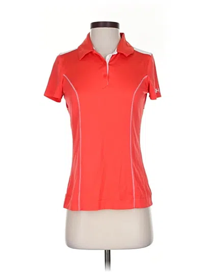 Pre-owned Under Armour Short Sleeve Polo Shirt In Red