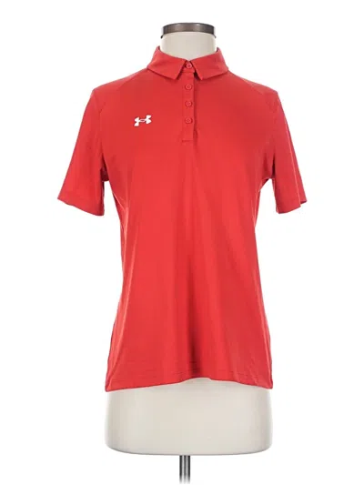 Pre-owned Under Armour Short Sleeve Polo Shirt In Red