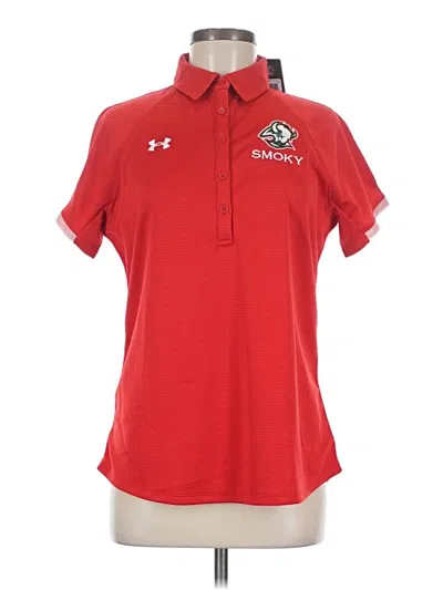 Pre-owned Under Armour Short Sleeve Polo Shirt In Red