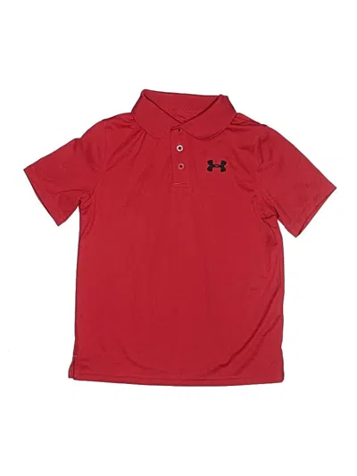 Pre-owned Under Armour Kids' Short Sleeve Polo Shirt In Red