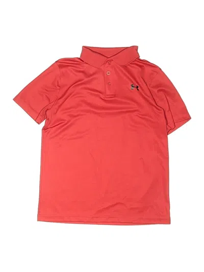 Pre-owned Under Armour Kids' Short Sleeve Polo Shirt In Red