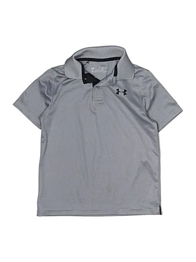 Pre-owned Under Armour Kids' Short Sleeve Polo Shirt In Silver