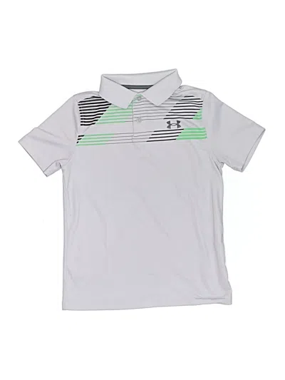 Pre-owned Under Armour Kids' Short Sleeve Polo Shirt In Silver