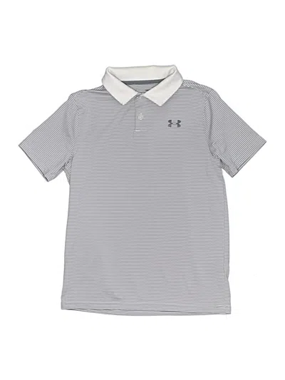 Pre-owned Under Armour Kids' Short Sleeve Polo Shirt In Silver