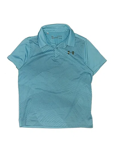 Pre-owned Under Armour Kids' Short Sleeve Polo Shirt In Teal