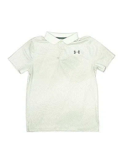Pre-owned Under Armour Kids' Short Sleeve Polo Shirt In White