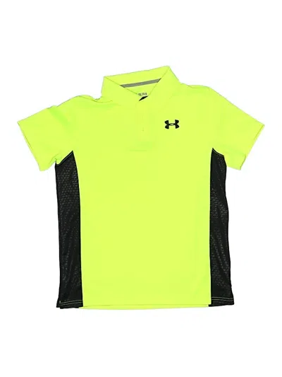 Pre-owned Under Armour Kids' Short Sleeve Polo Shirt In Yellow