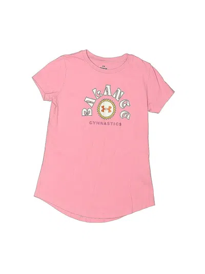 Pre-owned Under Armour Kids' Short Sleeve T-shirt In Pink