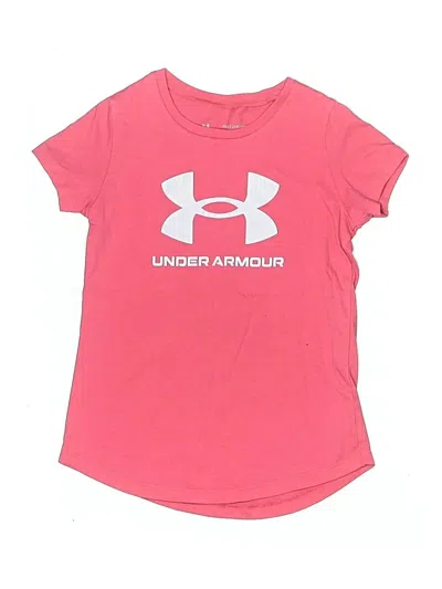 Pre-owned Under Armour Kids' Short Sleeve T-shirt In Pink