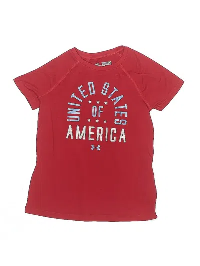 Pre-owned Under Armour Kids' Short Sleeve T-shirt In Red