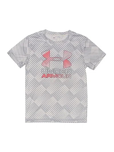 Pre-owned Under Armour Kids' Short Sleeve T-shirt In Silver