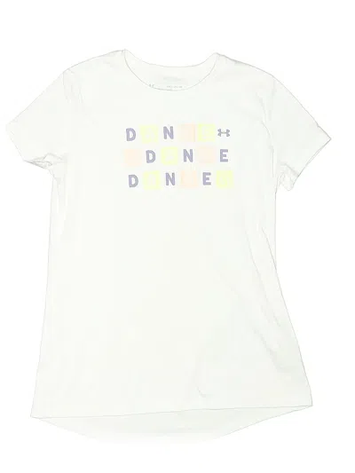 Pre-owned Under Armour Kids' Short Sleeve T-shirt In White