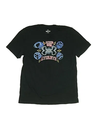 Pre-owned Under Armour Kids' Short Sleeve Top Black Tops
