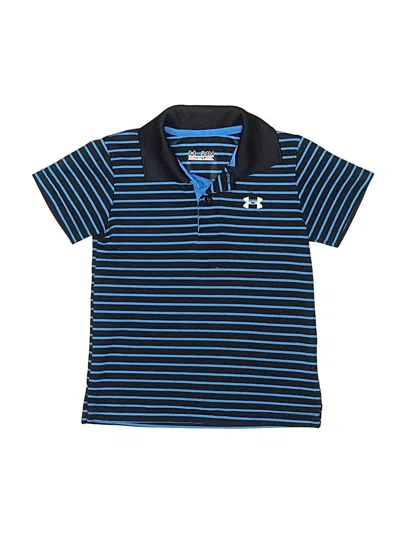 Pre-owned Under Armour Kids' Short Sleeve Top Blue Collared Neckline Tops