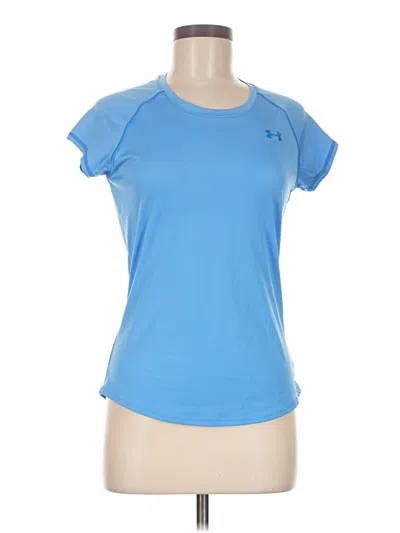 Pre-owned Under Armour Short Sleeve Top Blue Crew Neck Tops