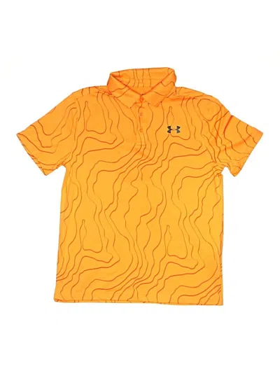 Pre-owned Under Armour Kids' Short Sleeve Top Orange Tops