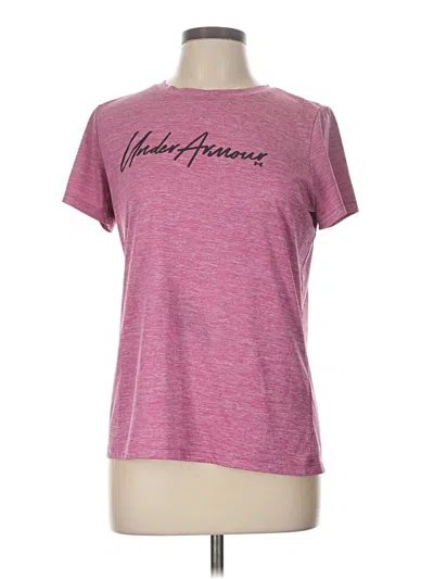 Pre-owned Under Armour Short Sleeve Top Pink Sweetheart Neckline Tops