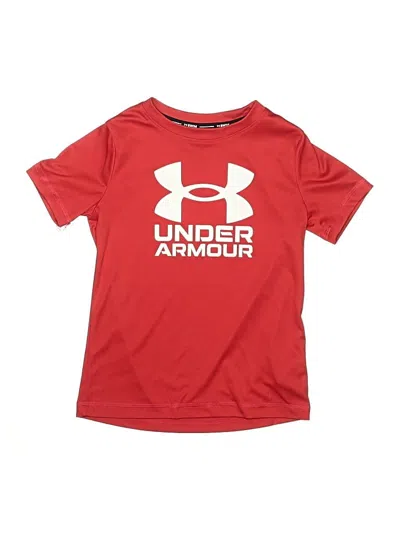 Pre-owned Under Armour Kids' Short Sleeve Top Red Tops