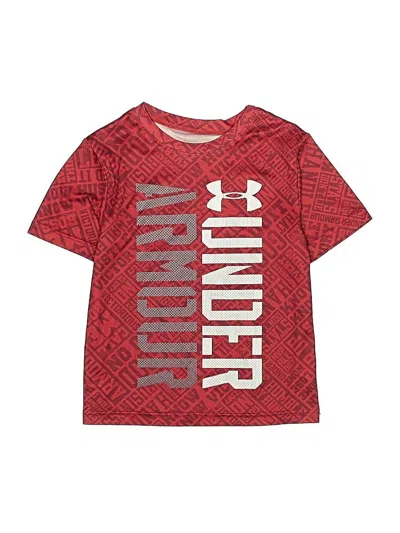 Pre-owned Under Armour Kids' Short Sleeve Top Red Tops