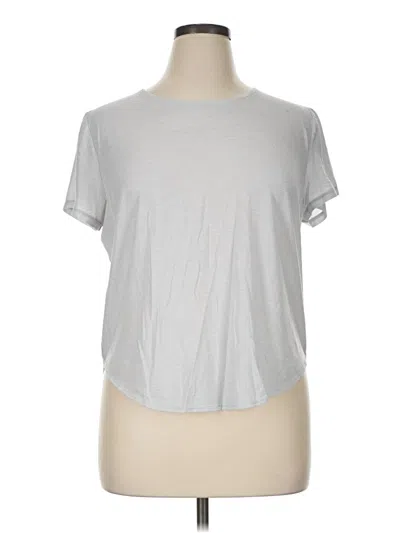 Pre-owned Under Armour Short Sleeve Top Silver Crew Neck Tops