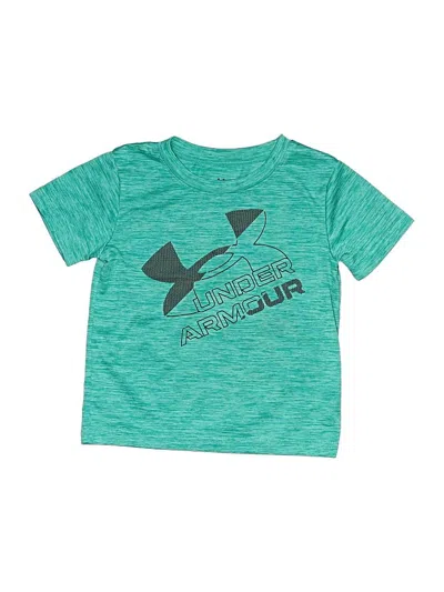 Pre-owned Under Armour Kids' Short Sleeve Top Teal Tops