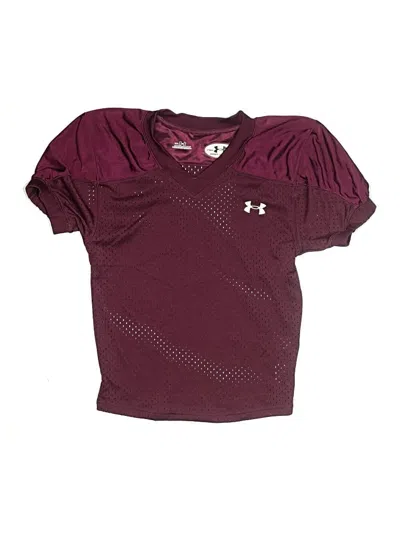 Pre-owned Under Armour Kids' Short Sleeve T-shirt In Burgundy