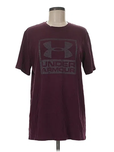 Pre-owned Under Armour Short Sleeve T-shirt In Burgundy