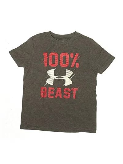 Pre-owned Under Armour Kids' Short Sleeve T-shirt In Gray