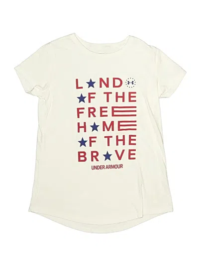 Pre-owned Under Armour Kids' Short Sleeve T-shirt In Ivory