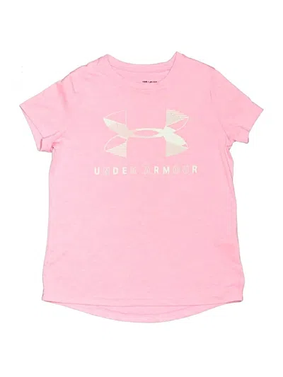 Pre-owned Under Armour Kids' Short Sleeve T-shirt In Pink