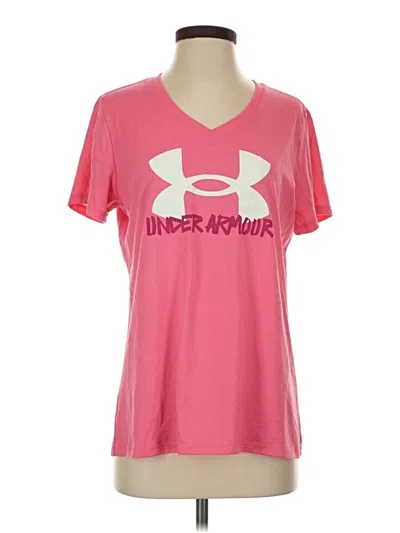 Pre-owned Under Armour Short Sleeve T-shirt In Pink