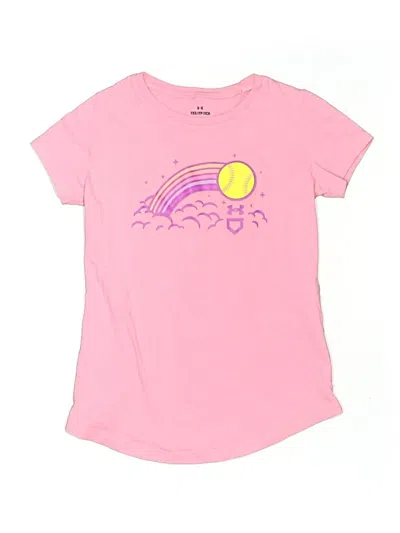 Pre-owned Under Armour Kids' Short Sleeve T-shirt In Pink